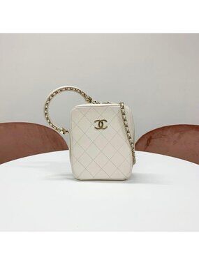 Chanel CC Logo Quilted 2-Way Shoulder Bag